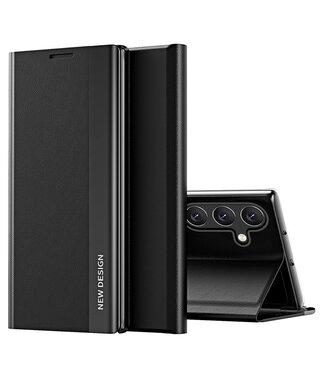 SoFetch Zwart Flip Stand Elegant Bookcase Hoesje Samsung Galaxy A34