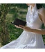 SoFetch Zwart Krokodillen Bookcase Hoesje met Polsbandje voor de Samsung Galaxy A34