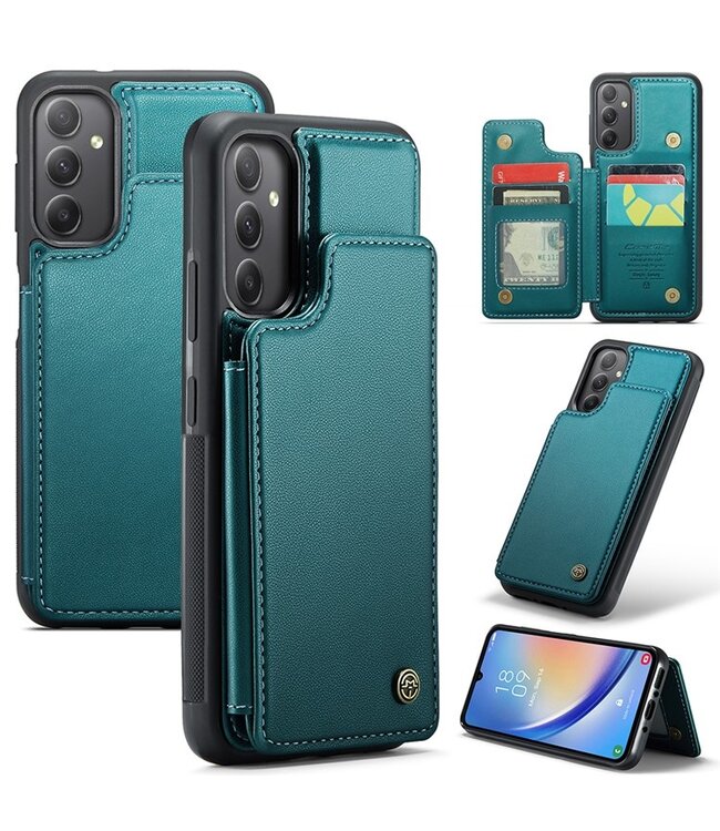 CaseMe Groen RFID Glanzend Backcover Hoesje voor de Samsung Galaxy A34