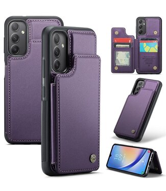 CaseMe Paars RFID Glanzend Backcover Hoesje Samsung Galaxy A34