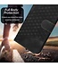 SoFetch Zwart Ruiten Bookcase Hoesje met Polsbandje voor de Samsung Galaxy A34
