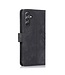 SoFetch Zwart Bloem Vlinder Bookcase Hoesje met Polsbandje voor de Samsung Galaxy A34