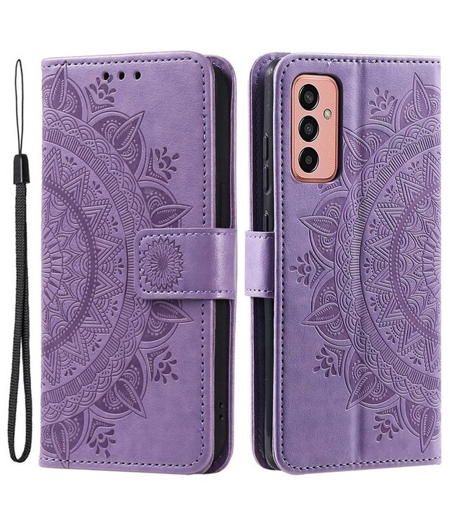 SoFetch Paars Mandala Bookcase Hoesje voor de Samsung Galaxy A14
