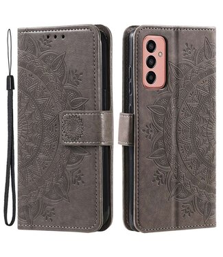 SoFetch Grijs Mandala Bookcase Hoesje Samsung Galaxy A14