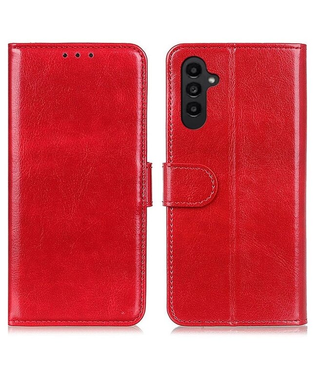 SoFetch Rood Magnetisch Glad Bookcase Hoesje voor de Samsung Galaxy A14