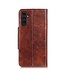 SoFetch Bruin Magnetisch Drukknoop Bookcase Hoesje voor de Samsung Galaxy A14