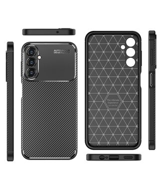 SoFetch Zwart Carbon TPU Hoesje Samsung Galaxy A14
