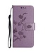 SoFetch Paars Bloem Vlinder Bookcase Hoesje voor de Samsung Galaxy A14