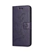 SoFetch Donkerpaars Bloem Vlinder Bookcase Hoesje voor de Samsung Galaxy A14