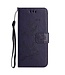 SoFetch Donkerpaars Bloem Vlinder Bookcase Hoesje voor de Samsung Galaxy A14