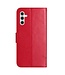 SoFetch Rood Bloem Vlinder Bookcase Hoesje voor de Samsung Galaxy A14