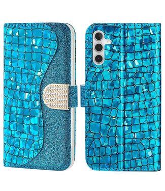 SoFetch Blauw Krokodillen Bookcase Hoesje Samsung Galaxy A14