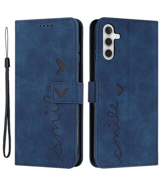SoFetch Saffierblauw Smile Bookcase Hoesje Samsung Galaxy A14