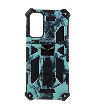 SoFetch Mintgroen Houder Leger Hybride Hoesje met Handriem Samsung Galaxy A14