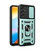SoFetch Groen Ring Houder Hybride Hoesje met Handriem voor de Samsung Galaxy A14