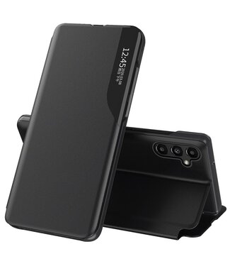 SoFetch Zwart Spiegel Modern Bookcase Hoesje Samsung Galaxy A14