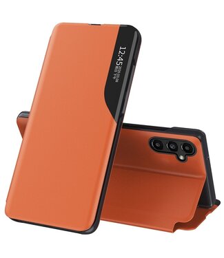 SoFetch Oranje Spiegel Modern Bookcase Hoesje Samsung Galaxy A14