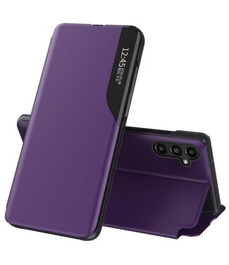 SoFetch Paars Spiegel Modern Bookcase Hoesje Samsung Galaxy A14