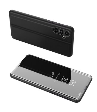 SoFetch Zwart Spiegel Stijlvol Bookcase Hoesje Samsung Galaxy A14