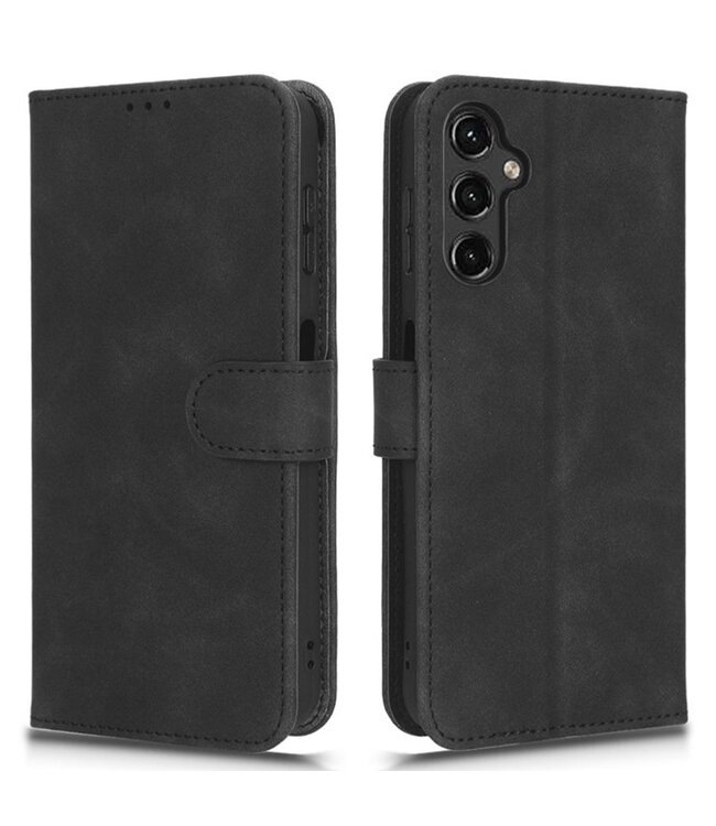 SoFetch Zwart Zacht Bookcase Hoesje voor de Samsung Galaxy A14