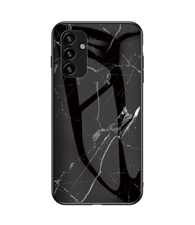 SoFetch Zwart Marmer Hybride Hoesje voor de Samsung Galaxy A14