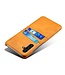 SoFetch Oranje Pasjeshouder Zakelijk Hardcase Hoesje voor de Samsung Galaxy A14