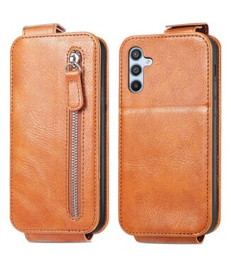 SoFetch Bruin Portemonnee Flipcase Hoesje Samsung Galaxy A14