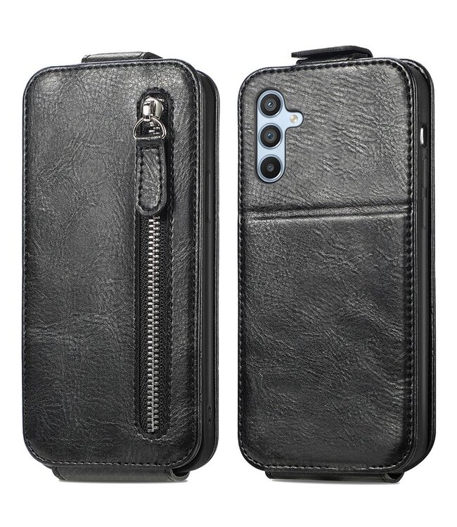 SoFetch Zwart Portemonnee Flipcase Hoesje voor de Samsung Galaxy A14