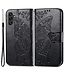 SoFetch Zwart Vlinder Bookcase Hoesje voor de Samsung Galaxy A14