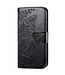 SoFetch Zwart Vlinder Bookcase Hoesje voor de Samsung Galaxy A14