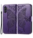 SoFetch Paars Vlinder Bookcase Hoesje voor de Samsung Galaxy A14