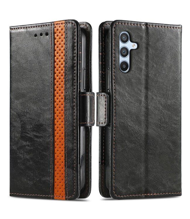 SoFetch Zwart RFID Zakelijk Bookcase Hoesje voor de Samsung Galaxy A14