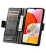 SoFetch Zwart RFID Zakelijk Bookcase Hoesje voor de Samsung Galaxy A14