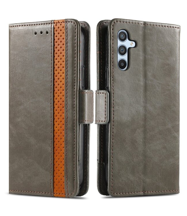 SoFetch Grijs RFID Zakelijk Bookcase Hoesje voor de Samsung Galaxy A14