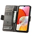 SoFetch Grijs RFID Zakelijk Bookcase Hoesje voor de Samsung Galaxy A14