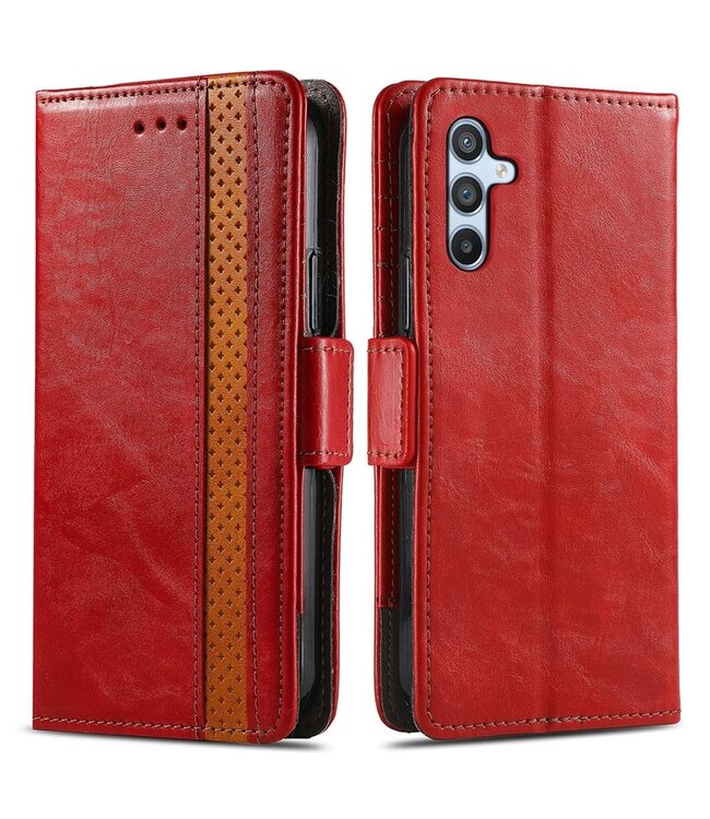 SoFetch Rood RFID Zakelijk Bookcase Hoesje voor de Samsung Galaxy A14