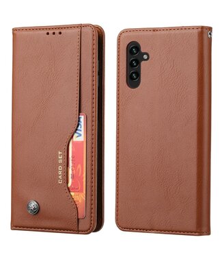 SoFetch Bruin Pasjeshouder Modern Bookcase Hoesje Samsung Galaxy A14