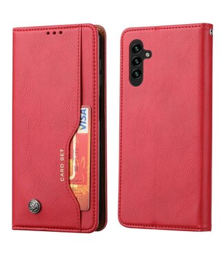 SoFetch Rood Pasjeshouder Modern Bookcase Hoesje Samsung Galaxy A14