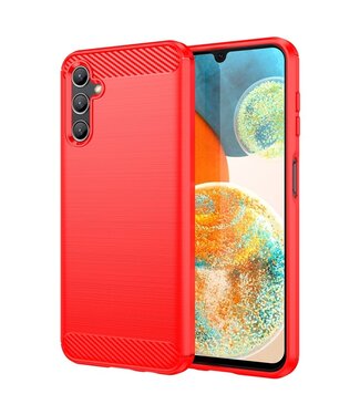 SoFetch Rood Carbon TPU Hoesje Samsung Galaxy A14