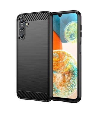 SoFetch Zwart Carbon TPU Hoesje Samsung Galaxy A14