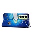 SoFetch  Gouden Vlinders Bookcase Hoesje voor de Samsung Galaxy A14