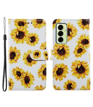 SoFetch Zonnebloem Bookcase Hoesje Samsung Galaxy A14