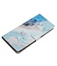 SoFetch Blauw Marble Bookcase Hoesje voor de Samsung Galaxy A14