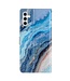 SoFetch Blauw Marble Bookcase Hoesje voor de Samsung Galaxy A14