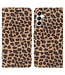 SoFetch Geel Luipaard Bookcase Hoesje voor de Samsung Galaxy A14