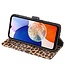 SoFetch Geel Luipaard Bookcase Hoesje voor de Samsung Galaxy A14