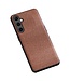 SoFetch Bruin Valbestendig Stoffen TPU Hoesje voor de Samsung Galaxy A14