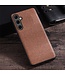 SoFetch Bruin Valbestendig Stoffen TPU Hoesje voor de Samsung Galaxy A14