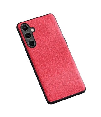 SoFetch Rood Valbestendig Stoffen TPU Hoesje Samsung Galaxy A14