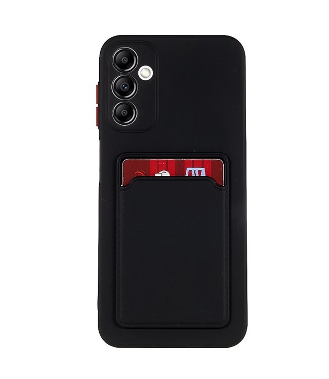 SoFetch Zwart Pasjeshouder Modern TPU Hoesje voor de Samsung Galaxy A14